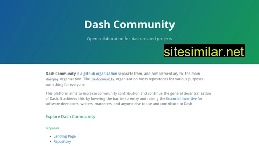 dashcommunity.github.io alternative sites