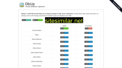 dbup.github.io alternative sites