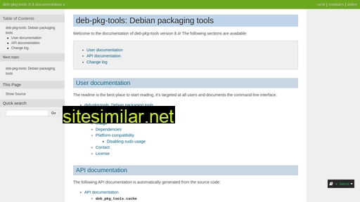 Deb-pkg-tools similar sites