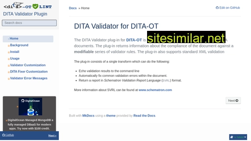 dita-validator-for-dita-ot.readthedocs.io alternative sites