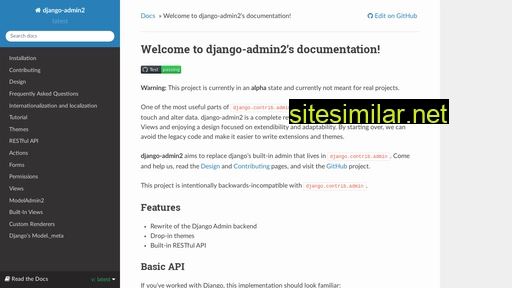 Django-admin2 similar sites