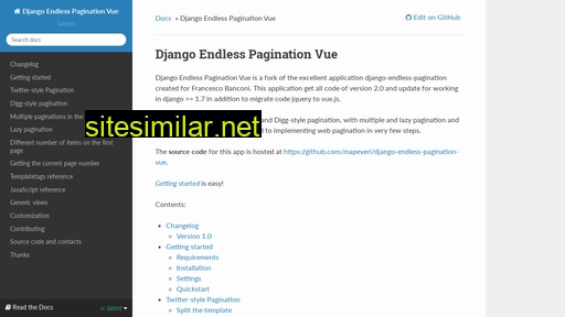 Django-endless-pagination-vue similar sites