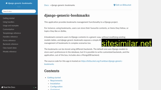 Django-generic-bookmarks similar sites