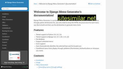 Django-menu-generator similar sites