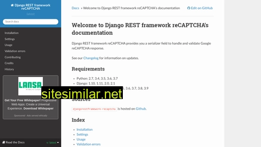 django-rest-framework-recaptcha.readthedocs.io alternative sites