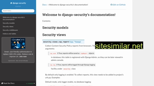 django-security.readthedocs.io alternative sites