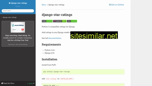 django-star-ratings.readthedocs.io alternative sites