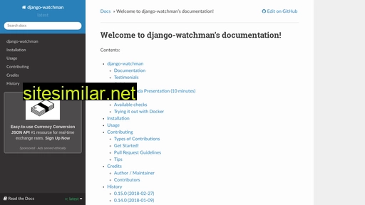 django-watchman.readthedocs.io alternative sites