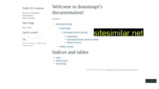 domainapi.readthedocs.io alternative sites