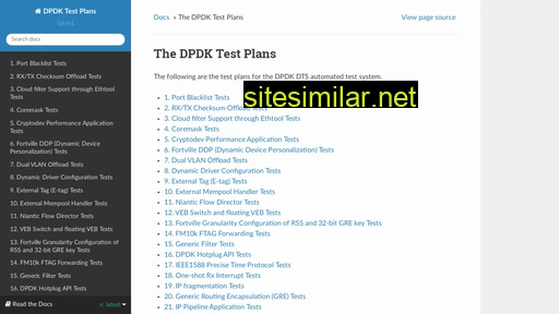 dpdk-test-plans.readthedocs.io alternative sites