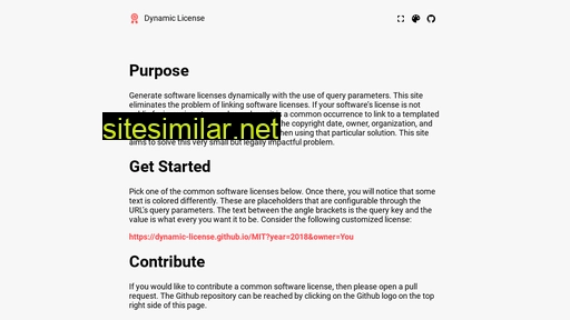 Dynamic-license similar sites