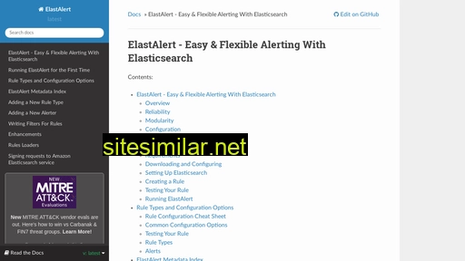 elastalert.readthedocs.io alternative sites