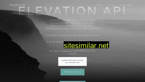 Elevation-api similar sites