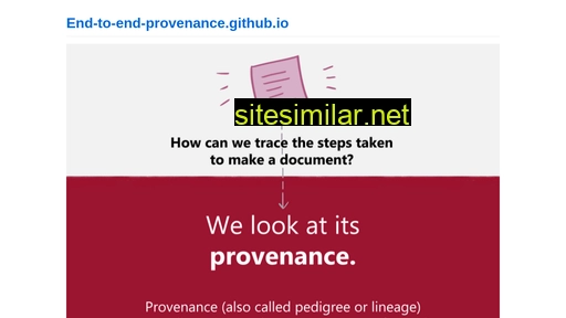 end-to-end-provenance.github.io alternative sites