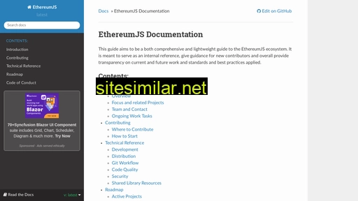 ethereumjs.readthedocs.io alternative sites