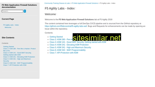 F5-agility-labs-waf similar sites