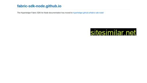 fabric-sdk-node.github.io alternative sites