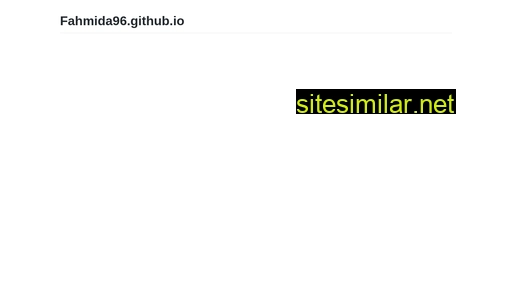 fahmida96.github.io alternative sites