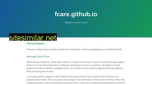 fcare.github.io alternative sites