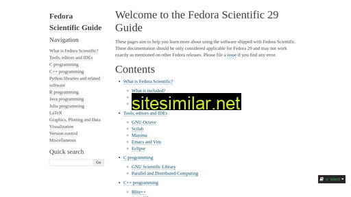 fedora-scientific.readthedocs.io alternative sites