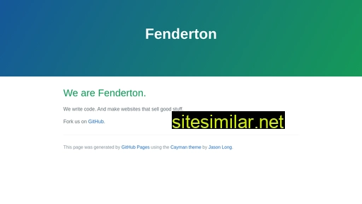 fenderton.github.io alternative sites