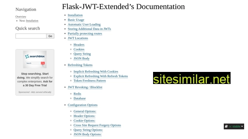 flask-jwt-extended.readthedocs.io alternative sites