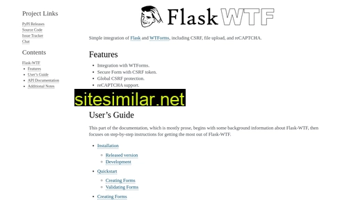 flask-wtf.readthedocs.io alternative sites