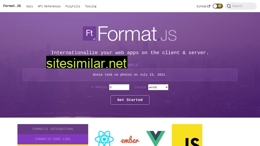 Formatjs similar sites