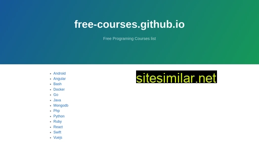 free-courses.github.io alternative sites