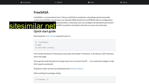freesasa.github.io alternative sites