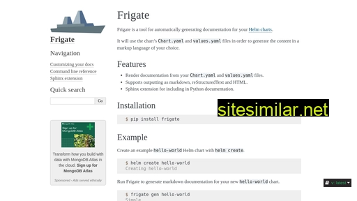 frigate.readthedocs.io alternative sites