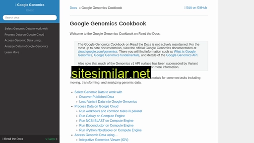 googlegenomics.readthedocs.io alternative sites