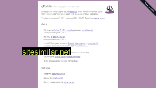 gpodder.github.io alternative sites
