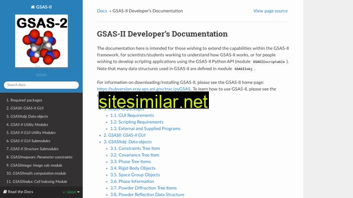 gsas-ii.readthedocs.io alternative sites