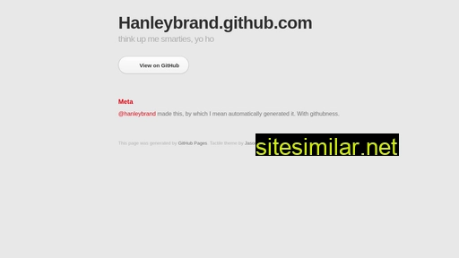hanleybrand.github.io alternative sites