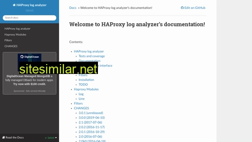 haproxy-log-analyzer.readthedocs.io alternative sites