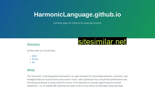 Harmoniclanguage similar sites
