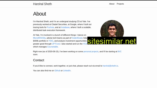 harshal.sheth.io alternative sites