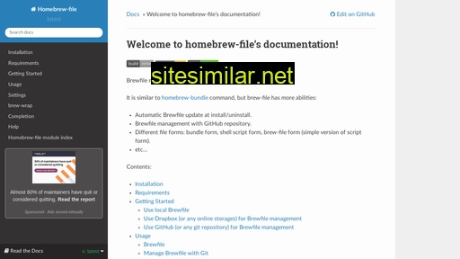 Homebrew-file similar sites