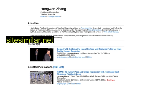 hongwenzhang.github.io alternative sites