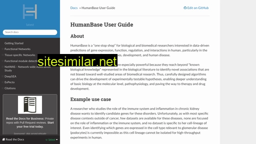 Humanbase similar sites