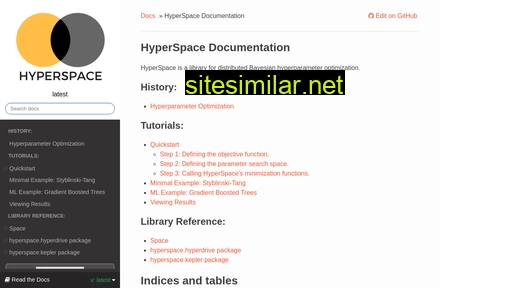 hyperspace.readthedocs.io alternative sites