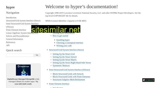 hypre.readthedocs.io alternative sites