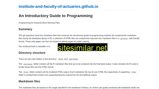 institute-and-faculty-of-actuaries.github.io alternative sites