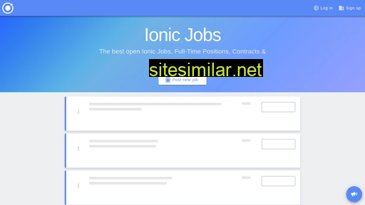 Ionicjobs similar sites