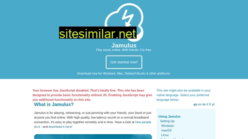 jamulus.io alternative sites