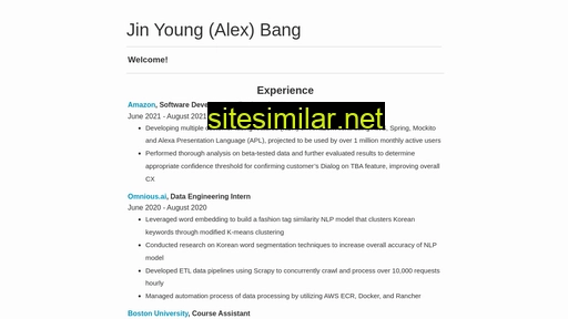 jinyoungbang.github.io alternative sites