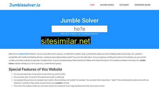 Jumblesolver similar sites