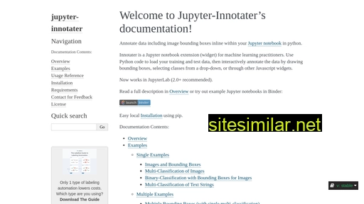 jupyter-innotater.readthedocs.io alternative sites