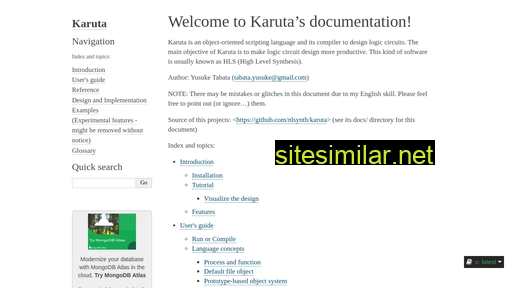 karuta.readthedocs.io alternative sites
